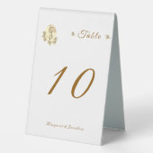 Plaque De Table Sepia Virgin Mary Mariage Numéro de table (Verso)