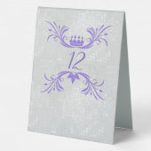 Plaque De Table Séquence de Quinceanera Faux et Couronne pourpre (Verso)