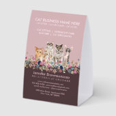Plaque De Table Service de garde de chat rose vétérinaire (Verso)
