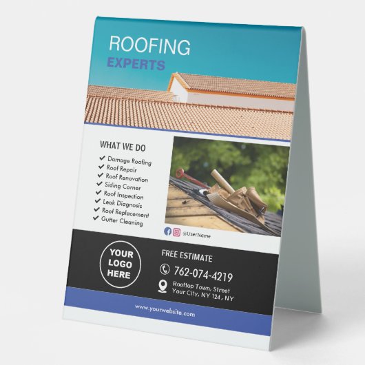 Plaque De Table Services de couverture personnalisés (Recto)