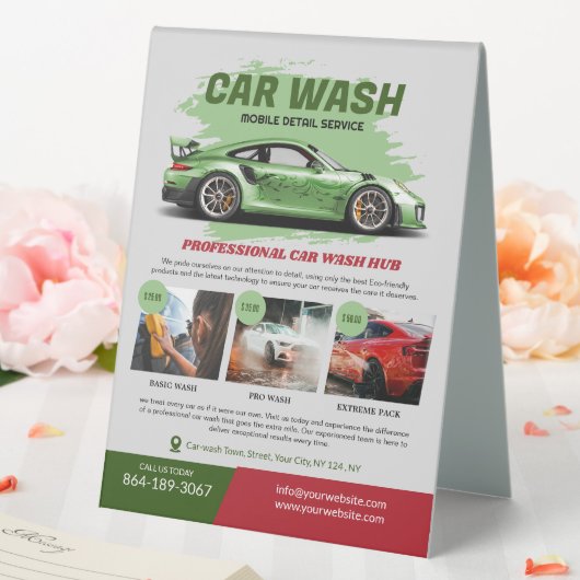 Plaque De Table Services de lavage de voiture (In SItu (Mariage))