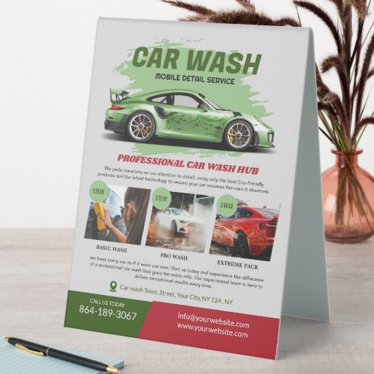 Plaque De Table Services de lavage de voiture (En SItu (Tableau))