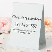 Plaque De Table Services de nettoyage ajouter l'adresse e-mail du  (In SItu (Mariage))