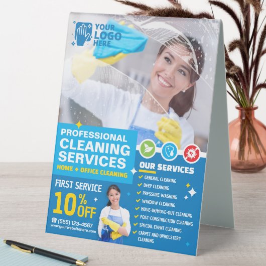 Plaque De Table Services de nettoyage professionnels (En SItu (Tableau))