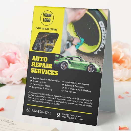 Plaque De Table Services de réparation automatique (In SItu (Mariage))