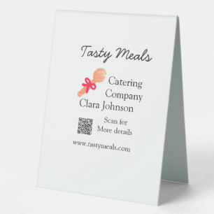 Plaque De Table Services de restauration ajouter nom QR code site