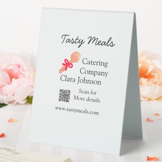Plaque De Table Services de restauration ajouter nom QR code site (In SItu (Mariage))