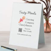 Plaque De Table Services de restauration ajouter nom QR code site (En SItu (Tableau))