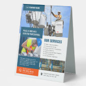 Plaque De Table Services d'entrepreneur électrique sur mesure (Recto)