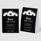 Plaque De Table Share the Love Wedding Hashtag (Recto/verso)