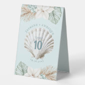 Plaque De Table Shell maritime | Mariage plage (Verso)