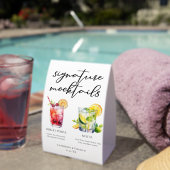 Plaque De Table Shirley Temple Mojito Signature Mocktails Menu (InVersositu (sur table))