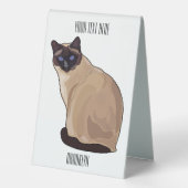 Plaque De Table Siamese cat cartoon (Verso)