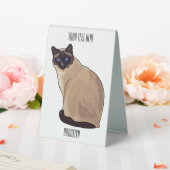 Plaque De Table Siamese cat cartoon (In SItu (Mariage))