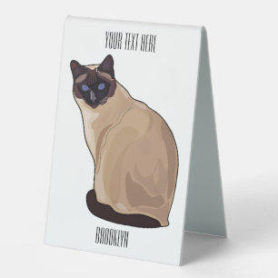 Plaque De Table Siamese cat cartoon