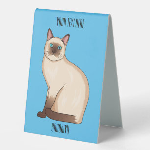 Plaque De Table Siamese cat cartoon