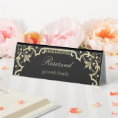 Plaque De Table Siège de table Réservé Panneau de tente Noir Or (In SItu (Mariage))