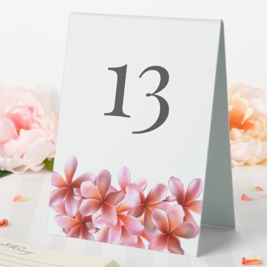 Plaque De Table Siège mariage Frangipani Numéro de table Panneau d (In SItu (Mariage))