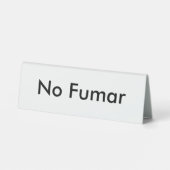 Plaque De Table Signal bureau simple non fumeur (Verso)