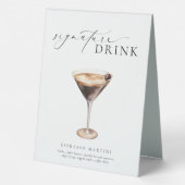 Plaque De Table Signal de boisson Ellesmere Modern Minimal Signatu (Verso)