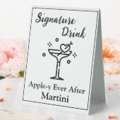 Plaque De Table Signature Boire Signer pour Mariage Bar Martini (In SItu (Mariage))