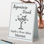 Plaque De Table Signature Boire Signer pour Mariage Bar Martini (En SItu (Tableau))