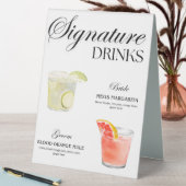 Plaque De Table Signature Boissons - Mariage (En SItu (Tableau))