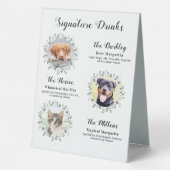 Plaque De Table Signature Boissons Personnalisé 3 Photo Mariage po (Verso)