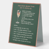 Plaque De Table Signature Cocktail Thé vert Fizz fraise (Recto)