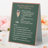 Plaque De Table Signature Cocktail Thé vert Fizz fraise (In SItu (Mariage))