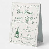 Plaque De Table Signature mariage à la main Cocktails Boisson (Verso)