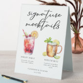 Plaque De Table Signature Mocktails Boissons d'été Menu Mariage (En SItu (Tableau))