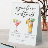 Plaque De Table Signature Mocktails Cranberry Cutie Piña Colada (En SItu (Tableau))