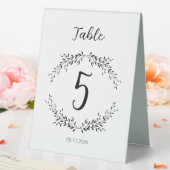 Plaque De Table Silhouette élégante des feuilles (In SItu (Mariage))