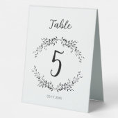 Plaque De Table Silhouette élégante des feuilles (Verso)