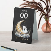 Plaque De Table Silhouette étoile demi-lune céleste (En SItu (Tableau))