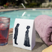 Plaque De Table Silhouettes de Darcy & Elizabeth + citation (InVersositu (sur table))