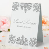 Plaque De Table Silver Snowflake Winter Sweet 16 (In SItu (Mariage))