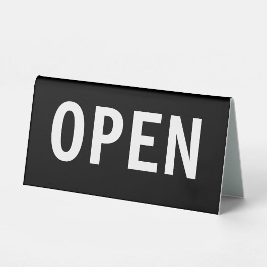 Plaque De Table Simple Budget Bold Ouvrir le panneau double côté (Recto)