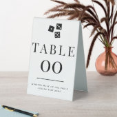 Plaque De Table Simple Bunco Noir et Blanc TOUT Numéro de Table (En SItu (Tableau))