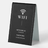 Plaque De Table Simple Business  Wifi Password and Network  (Verso)