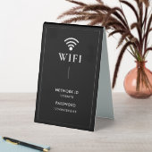 Plaque De Table Simple Business  Wifi Password and Network  (En SItu (Tableau))