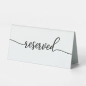 Plaque De Table Simple calligraphie chic Panneau de table réservée (Recto)