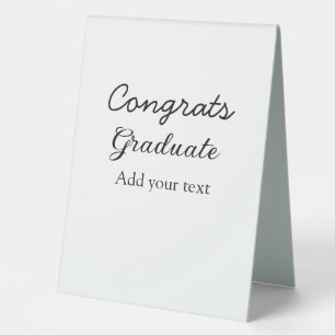 Plaque De Table Simple congratulation graduation add your