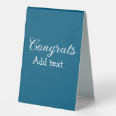 Plaque De Table Simple congratulation graduation add your (Recto)