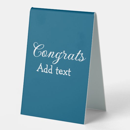 Plaque De Table Simple congratulation graduation add your (Recto)