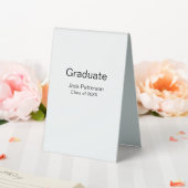 Plaque De Table simple diplôme minimal ajouter nom classe moderne (In SItu (Mariage))