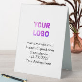 Plaque De Table simple et minimal ajouter votre logo/design ici te (En SItu (Tableau))