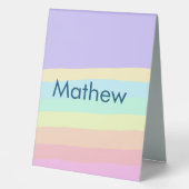 Plaque De Table simple lettre initiale monogramme ajouter votre no (Recto)