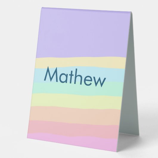 Plaque De Table simple lettre initiale monogramme ajouter votre no (Recto)